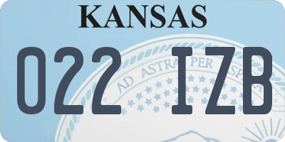 KS license plate 022IZB
