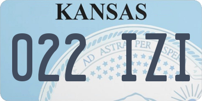 KS license plate 022IZI