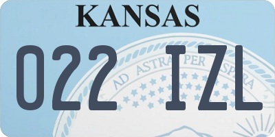 KS license plate 022IZL