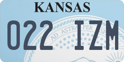 KS license plate 022IZM