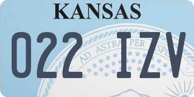 KS license plate 022IZV