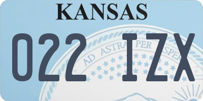KS license plate 022IZX