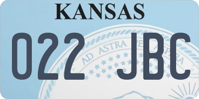 KS license plate 022JBC