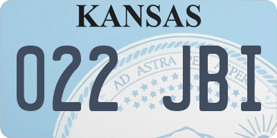 KS license plate 022JBI