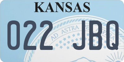 KS license plate 022JBQ