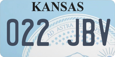 KS license plate 022JBV