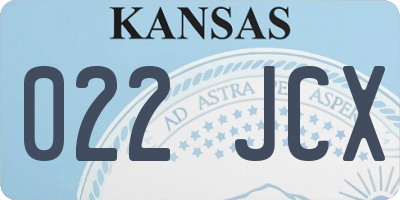 KS license plate 022JCX