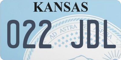 KS license plate 022JDL