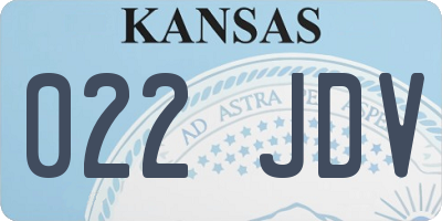 KS license plate 022JDV