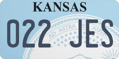 KS license plate 022JES