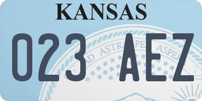 KS license plate 023AEZ