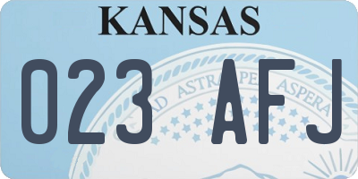 KS license plate 023AFJ