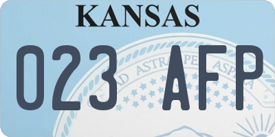 KS license plate 023AFP