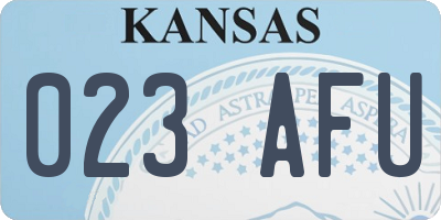KS license plate 023AFU