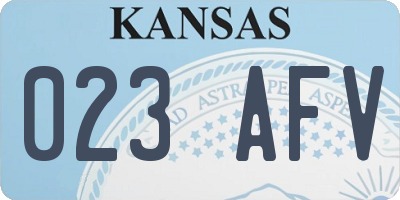 KS license plate 023AFV