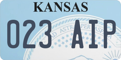 KS license plate 023AIP
