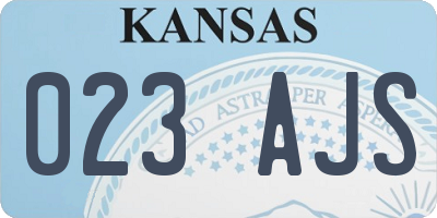 KS license plate 023AJS