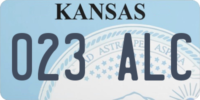 KS license plate 023ALC