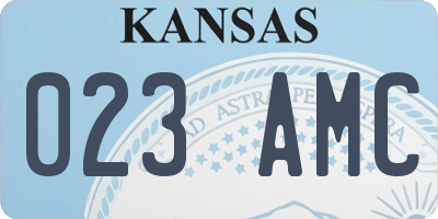 KS license plate 023AMC