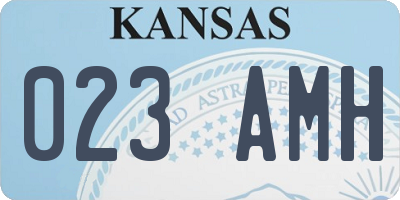 KS license plate 023AMH