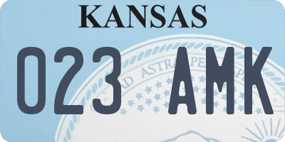 KS license plate 023AMK
