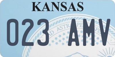 KS license plate 023AMV