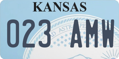 KS license plate 023AMW