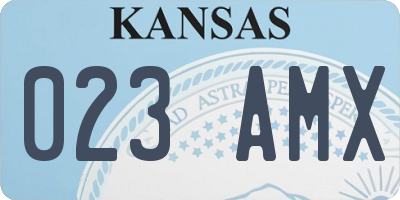 KS license plate 023AMX