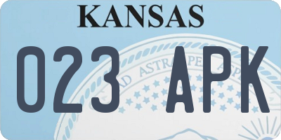 KS license plate 023APK