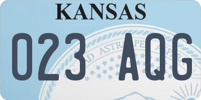 KS license plate 023AQG