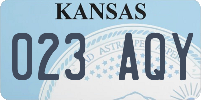 KS license plate 023AQY
