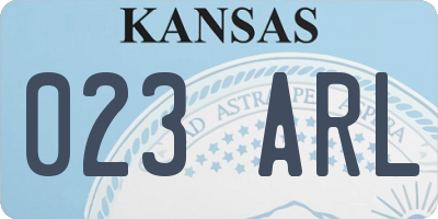 KS license plate 023ARL