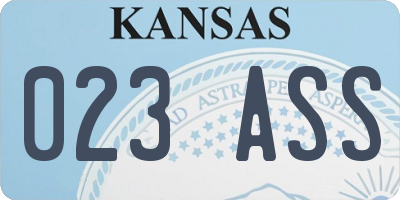 KS license plate 023ASS