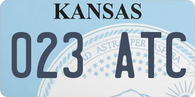 KS license plate 023ATC