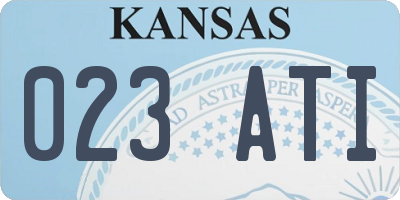 KS license plate 023ATI