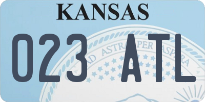 KS license plate 023ATL