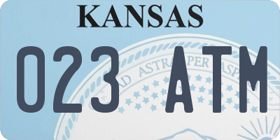 KS license plate 023ATM