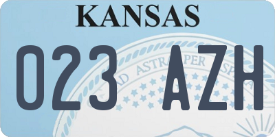 KS license plate 023AZH
