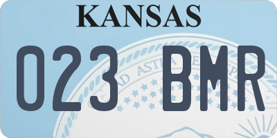 KS license plate 023BMR