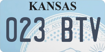 KS license plate 023BTV