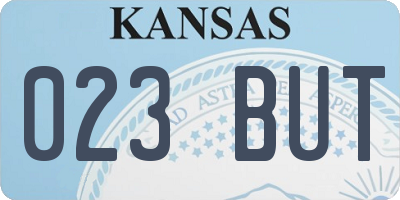 KS license plate 023BUT