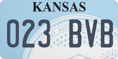 KS license plate 023BVB