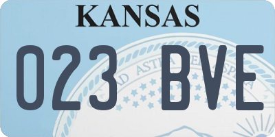 KS license plate 023BVE
