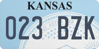 KS license plate 023BZK