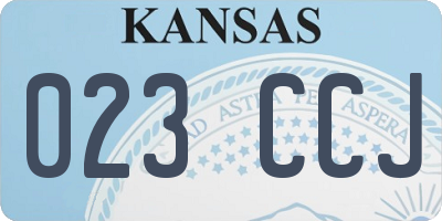 KS license plate 023CCJ