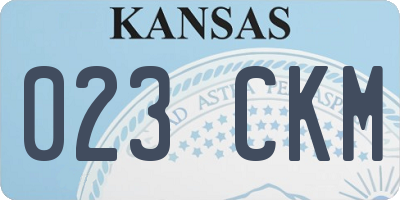 KS license plate 023CKM