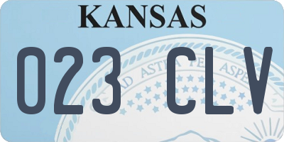 KS license plate 023CLV