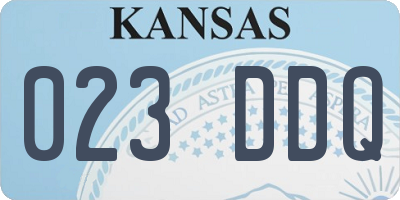 KS license plate 023DDQ