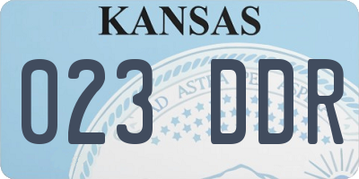 KS license plate 023DDR
