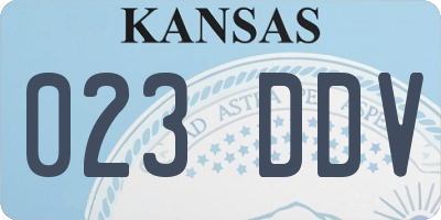KS license plate 023DDV